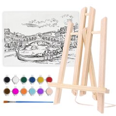 ARTISTIC PAINTING KIT EASEL Maalit ja lakat Värityskirja hinta ja tiedot | Taide- ja askartelutarvikkeet | hobbyhall.fi