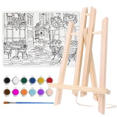 ARTISTIC PAINTING KIT EASEL Maalit ja lakat Värityskirja hinta ja tiedot | Taide- ja askartelutarvikkeet | hobbyhall.fi