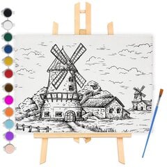 ARTISTIC PAINTING KIT EASEL Maalit ja lakat Värityskirja hinta ja tiedot | Taide- ja askartelutarvikkeet | hobbyhall.fi