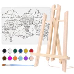 ARTISTIC PAINTING KIT EASEL Maalit ja lakat Värityskirja hinta ja tiedot | Taide- ja askartelutarvikkeet | hobbyhall.fi