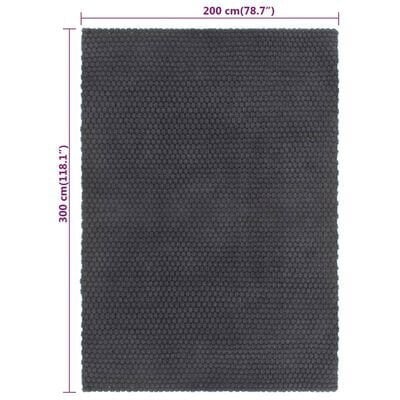 Matto suorakaide antrasiitti 200x300 cm puuvilla hinta ja tiedot | Isot matot | hobbyhall.fi