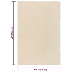 Lyhytnukkainen matto 200x290 cm kerma hinta ja tiedot | Isot matot | hobbyhall.fi