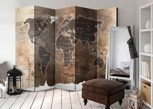 Sermi - Room divider – Map on the wood hinta ja tiedot | Sermit ja tilanjakajat | hobbyhall.fi