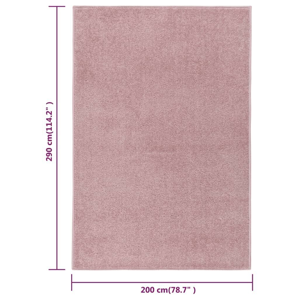 Lyhytnukkainen matto 200x290 cm pinkki hinta ja tiedot | Isot matot | hobbyhall.fi