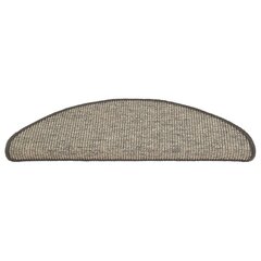 Itsekiinnittyvät porrasmatot 15 kpl harmaa ja beige 65x21x4 cm hinta ja tiedot | Isot matot | hobbyhall.fi