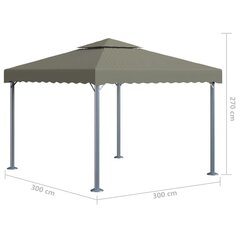 Gazebo , ruskea hinta ja tiedot | Puutarhapaviljongit | hobbyhall.fi