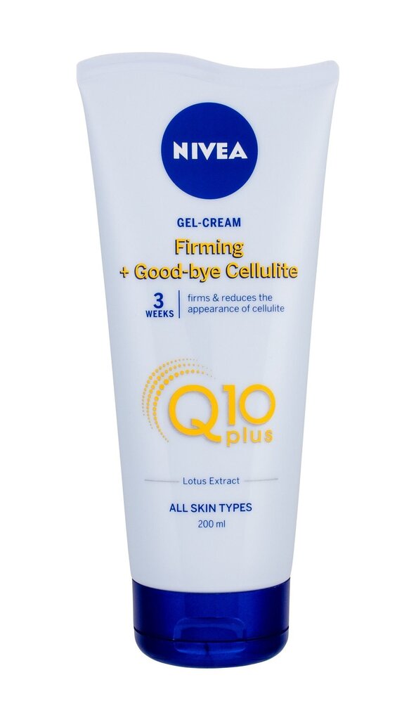 Nivea Q10 Energy+ Firming Anti Cellulite Gel venytysarpien ja selluliitin hoito 200 ml hinta ja tiedot | Selluliittia ehkäisevät tuotteet | hobbyhall.fi