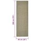 Matto luonnollinen sisal 66x200 cm vihreä hinta ja tiedot | Isot matot | hobbyhall.fi