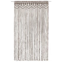 Macrame verho harmaanruskea 140x240 cm puuvilla hinta ja tiedot | Verhot | hobbyhall.fi