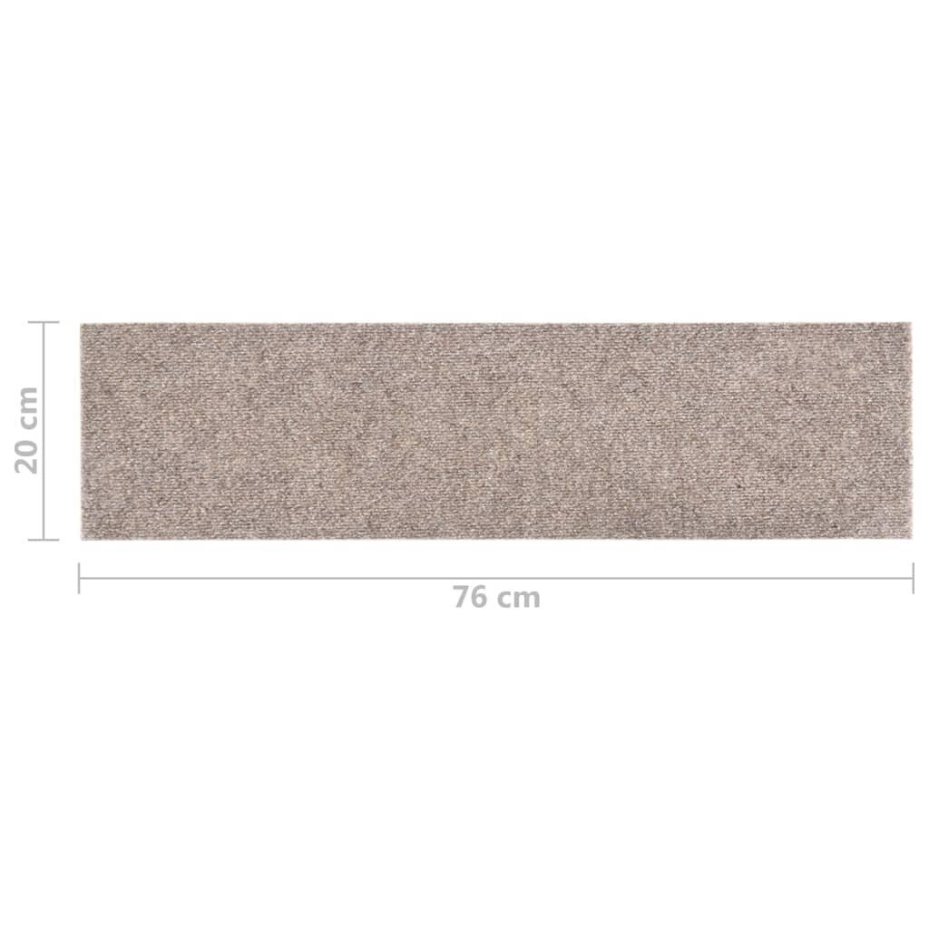 Itsekiinnittyvät porrasmatot suorakaide 15 kpl 76x20 cm kerma hinta ja tiedot | Isot matot | hobbyhall.fi