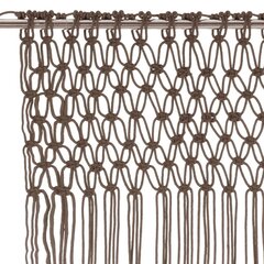 Macrame verho harmaanruskea 140x240 cm puuvilla hinta ja tiedot | Verhot | hobbyhall.fi