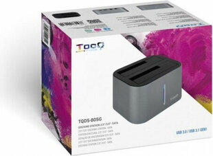 Kaksoistelakointiasema TooQ TQDS-805G 2,5"-3,5" HDD/SSD SATA USB 3.0 hinta ja tiedot | Kovalevyt | hobbyhall.fi