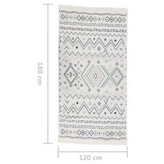 Matto beige ja sininen 120x180 cm puuvilla hinta ja tiedot | Isot matot | hobbyhall.fi