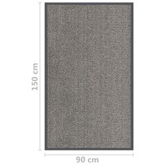 Ovimatto nukallinen 90x150 cm vaaleanruskea hinta ja tiedot | Ovimatot | hobbyhall.fi