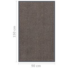 Ovimatto nukallinen 90x150 cm tummanruskea hinta ja tiedot | Ovimatot | hobbyhall.fi