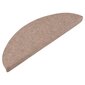 Itsekiinnittyvät porrasmatot 15 kpl 65x22,5x3,5 cm beige hinta ja tiedot | Isot matot | hobbyhall.fi