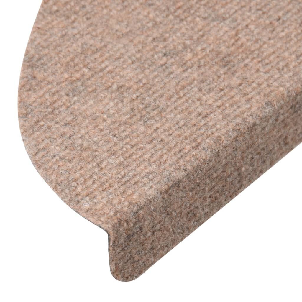 Itsekiinnittyvät porrasmatot 15 kpl 65x22,5x3,5 cm beige hinta ja tiedot | Isot matot | hobbyhall.fi