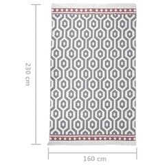 Matto harmaa 160x230 cm puuvilla hinta ja tiedot | Isot matot | hobbyhall.fi