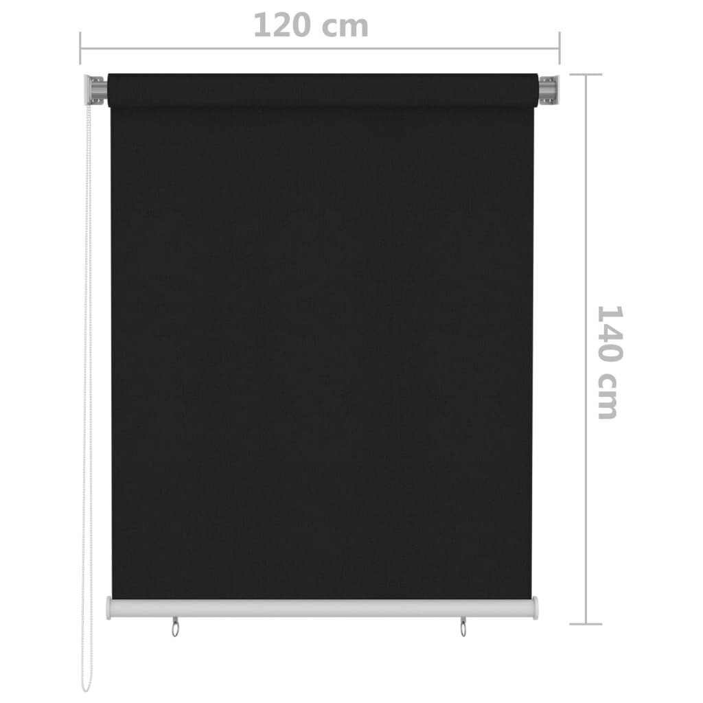 Rullaverho ulkotiloihin 120x140 cm musta hinta ja tiedot | Kaihtimet | hobbyhall.fi