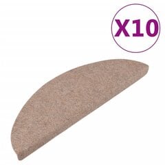 Itsekiinnittyvät porrasmatot 10 kpl beige 65x22,5x3,5 cm hinta ja tiedot | Isot matot | hobbyhall.fi