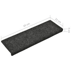 Porrasmatot 5 kpl harmaa 65x21x4 cm neulahuopa hinta ja tiedot | Isot matot | hobbyhall.fi