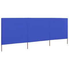 Tuulensuojakangas 3 paneelilla 400x120 cm taivaansininen hinta ja tiedot | Aurinkovarjot ja markiisit | hobbyhall.fi