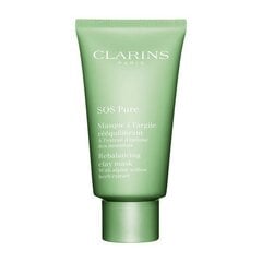 Clarins SOS Pure kasvonaamio, 75 ml hinta ja tiedot | Kasvonaamiot ja silmänalusaamiot | hobbyhall.fi