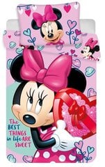 Minnie pink baby -pussilakanasetti, 100 x 135 cm + 1 tyynyliina 40 x 60 cm hinta ja tiedot | Vuodevaatteet lapsille | hobbyhall.fi