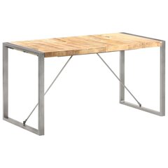 Ruokapöytä 140x70x75 cm täysi karkea mangopuu hinta ja tiedot | Ruokapöydät | hobbyhall.fi