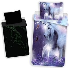 Unicorn baby -pussilakanasetti, 100 x 135 cm + 1 tyynyliina 40 x 60 cm hinta ja tiedot | Vuodevaatteet lapsille | hobbyhall.fi