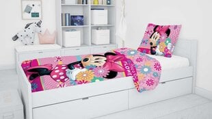 Minnie -pussilakanasetti, 140 x 200 cm + 1 tyynyliina 70 x 90 cm hinta ja tiedot | Vuodevaatteet lapsille | hobbyhall.fi