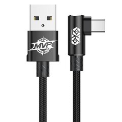 USB-kaapeli, Base MVP Elbow tyyppi kaapeli USB tyyppi C 1.5A 2M, musta (CATMVP-B01) hinta ja tiedot | Puhelinkaapelit | hobbyhall.fi