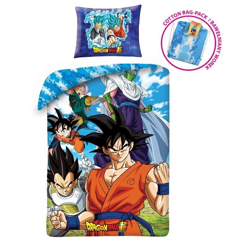 Lasten vuodevaatteet Dragon Ball, 140x200, 2-osainen hinta ja tiedot | Vuodevaatteet lapsille | hobbyhall.fi