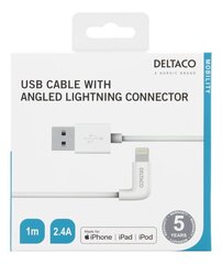 Deltaco IPLH-166, Lightning, USB A, 1m hinta ja tiedot | Puhelinkaapelit | hobbyhall.fi