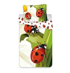 Ladybug -pussilakanasetti, 140 x 200 cm + 1 tyynyliina 70 x 90 cm hinta ja tiedot | Vuodevaatteet lapsille | hobbyhall.fi