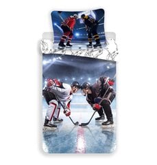 Ice Hockey -pussilakanasetti, 140 x 200 cm + 1 tyynyliina 70 x 90 cm hinta ja tiedot | Vuodevaatteet lapsille | hobbyhall.fi
