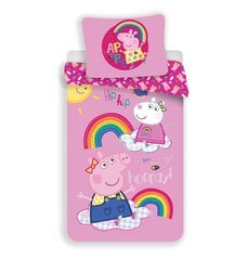 Peppa Sateenkaari -pussilakanasetti, 140 x 200 cm + 1 tyynyliina 70 x 90 cm hinta ja tiedot | Vuodevaatteet lapsille | hobbyhall.fi