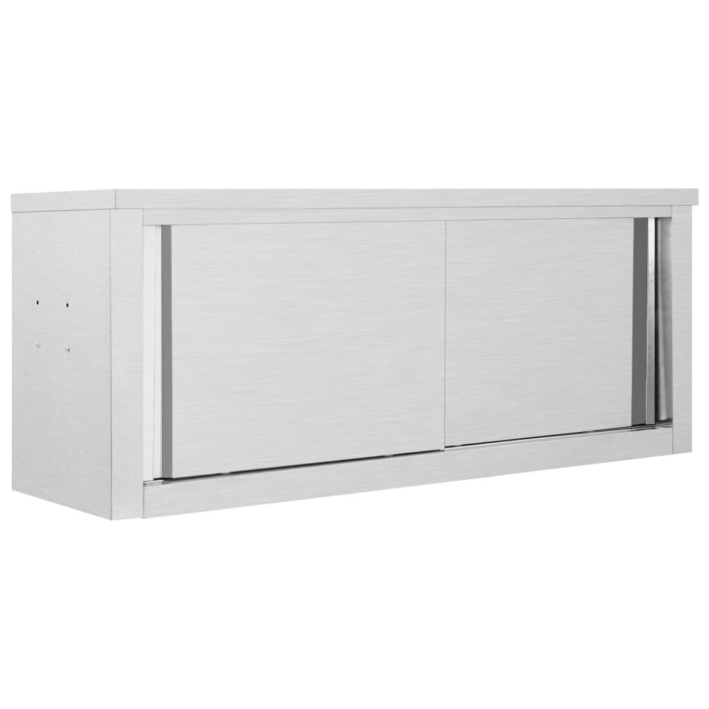 Keittiön seinäkaappi liukuovilla 120x40x50 cm ruostumaton teräs hinta ja tiedot | Keittiön kaapit | hobbyhall.fi