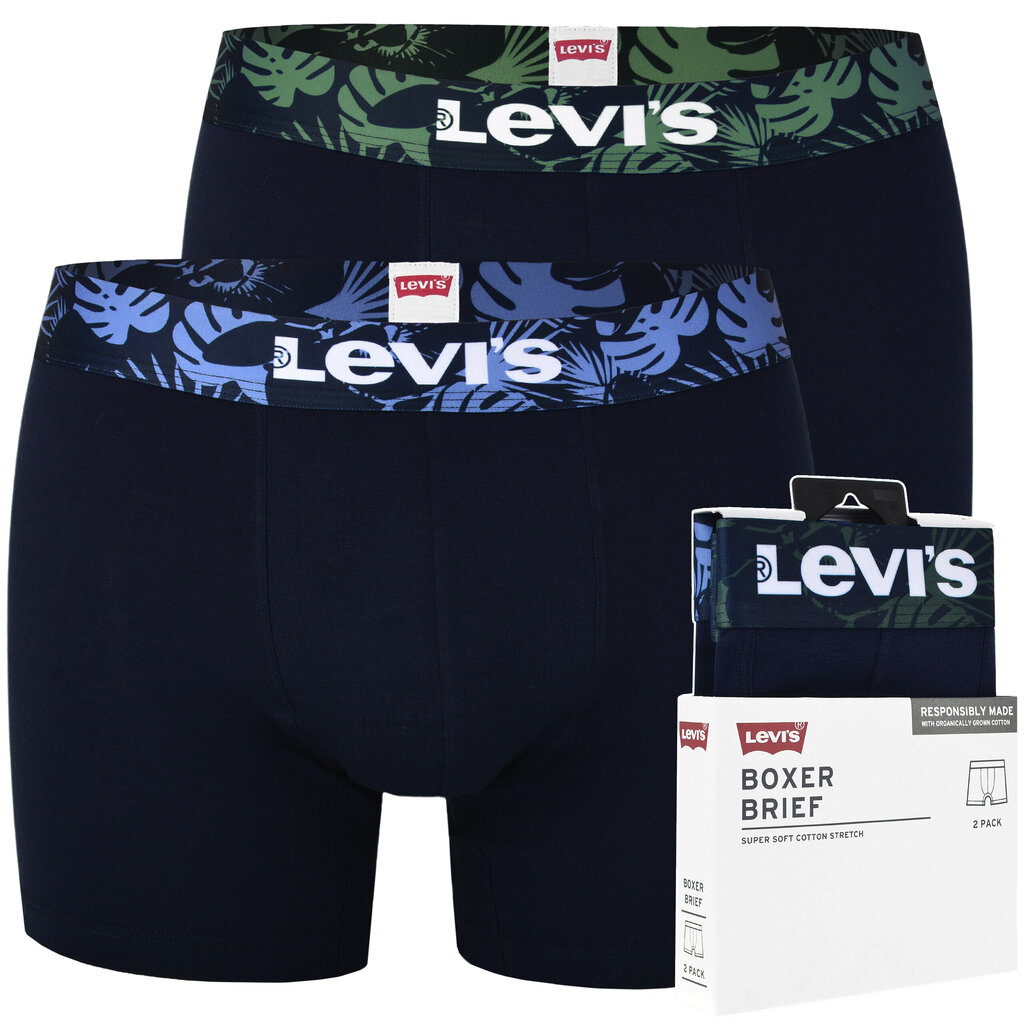 Bokserit Levi's 0958, puuvilla, monivärinen, 2 kpl, koko hinta ja tiedot | Miesten alushousut | hobbyhall.fi