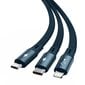 Baseus BSU2725BLU, USB - USB Typ C / Lightning / micro USB 3,5 A, 1,2 m kaapeli hinta ja tiedot | Puhelinkaapelit | hobbyhall.fi