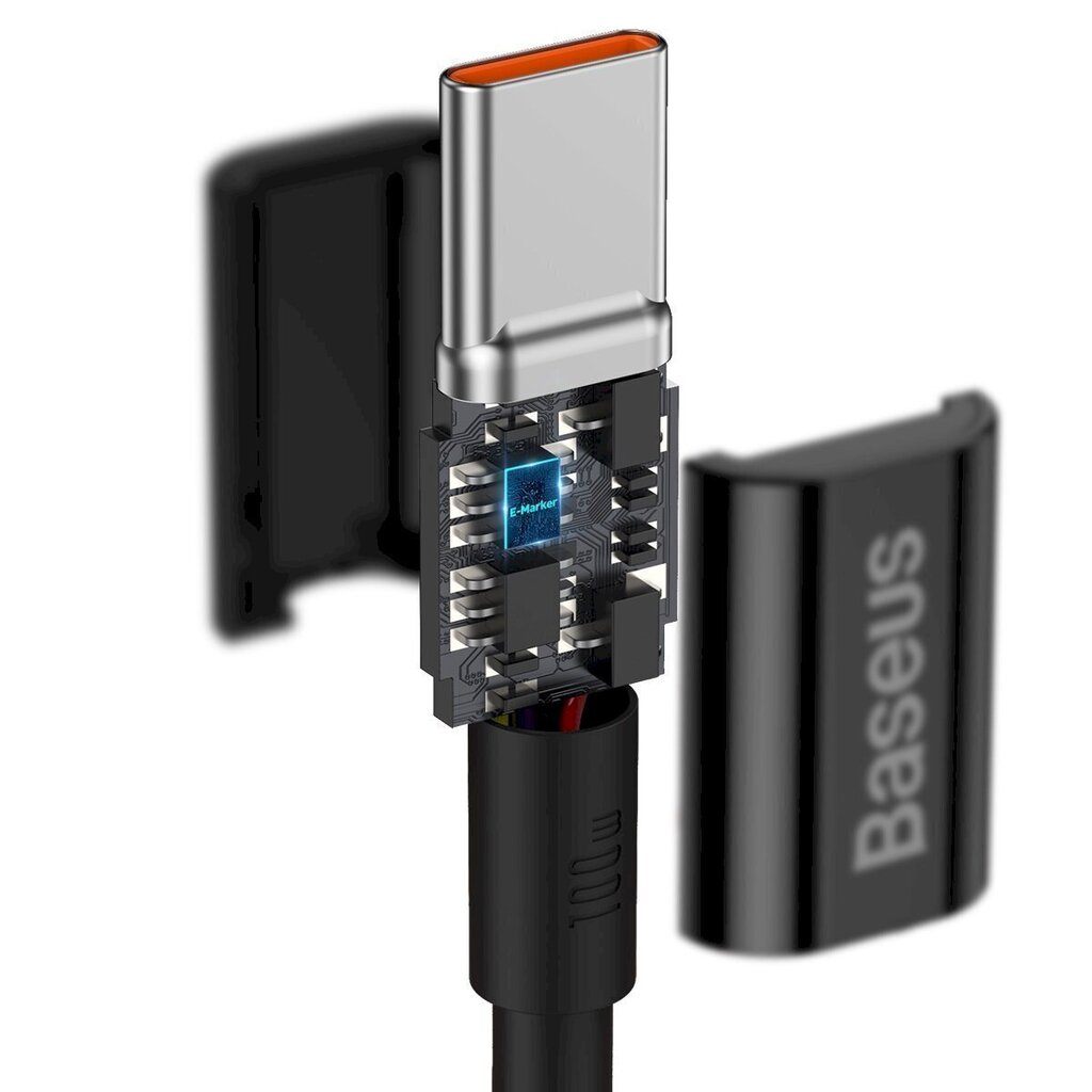 Baseus Superior -sarjan USB-C-USB-C-kaapeli, 100 W, 2 m (musta) hinta ja tiedot | Puhelinkaapelit | hobbyhall.fi