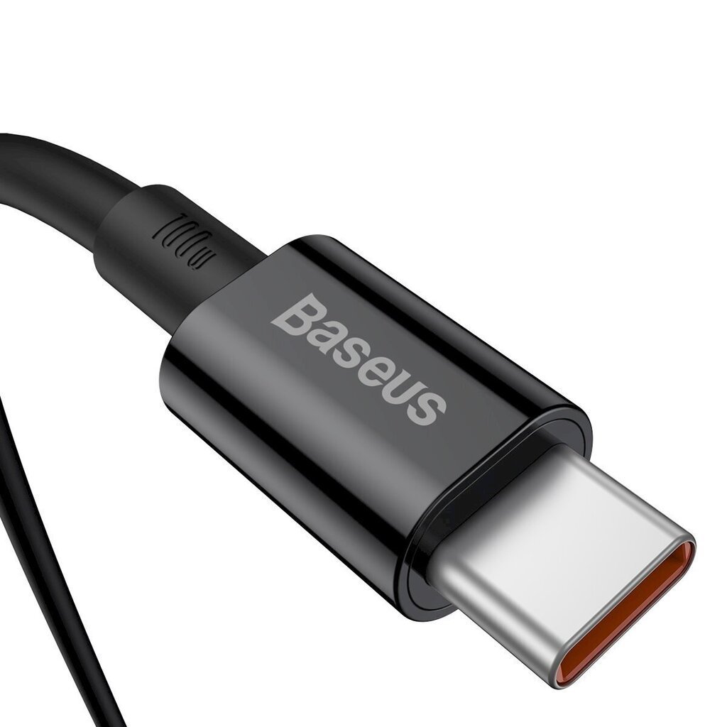 Baseus Superior -sarjan USB-C-USB-C-kaapeli, 100 W, 2 m (musta) hinta ja tiedot | Puhelinkaapelit | hobbyhall.fi