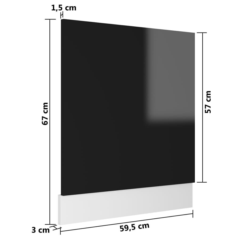 Astianpesukoneen paneeli kork.kiil. musta 59,5x3x67cm lastulevy hinta ja tiedot | Keittiökalusteiden lisätarvikkeet | hobbyhall.fi