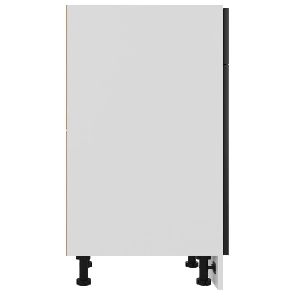 Alalipastokaappi musta 30x46x81,5 cm lastulevy hinta ja tiedot | Keittiön kaapit | hobbyhall.fi