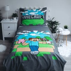 Pussilakanasetti Minecraft 140x200 + tyynyliina 70 x 90 cm hinta ja tiedot | Jerry Fabrics Koti ja keittiö | hobbyhall.fi