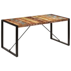 Ruokapöytä 160x80x75 cm uusiokäytetty puu hinta ja tiedot | Ruokapöydät | hobbyhall.fi