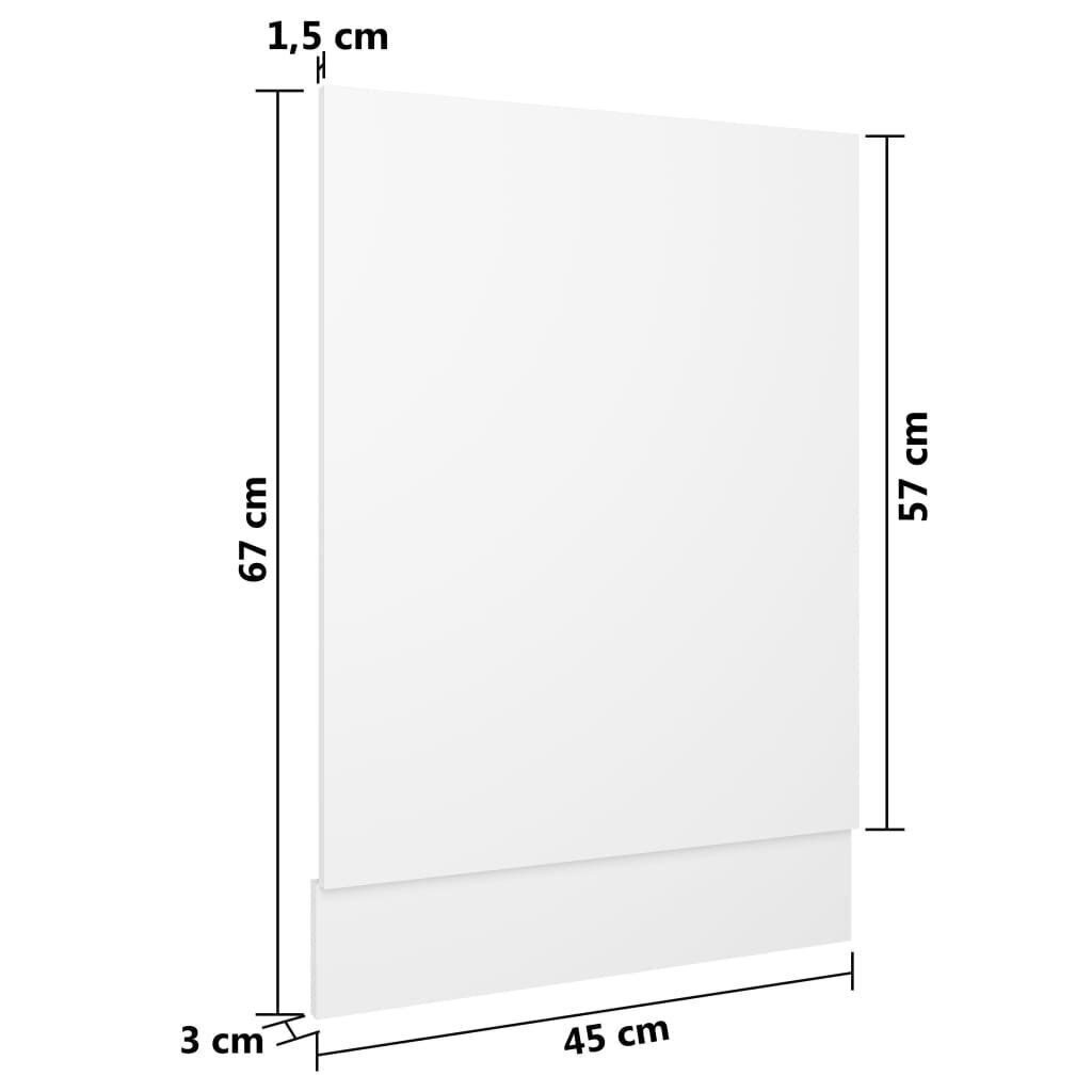 Astianpesukoneen paneeli valkoinen 45x3x67 cm lastulevy hinta ja tiedot | Keittiön kaapit | hobbyhall.fi