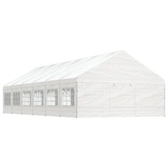 Huvimaja katolla valkoinen 13,38x5,88x3,75 m polyeteeni hinta ja tiedot | Puutarhapaviljongit | hobbyhall.fi