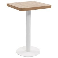 Bistropöytä vaaleanruskea 50x50 cm MDF hinta ja tiedot | Ruokapöydät | hobbyhall.fi