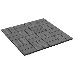 Lattialaatat 11 kpl puumuovikomposiitti 30x30 cm 1 m² harmaa hinta ja tiedot | Terassilattiat | hobbyhall.fi